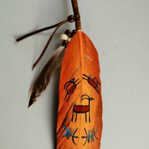 Hand Painted Feather Deer