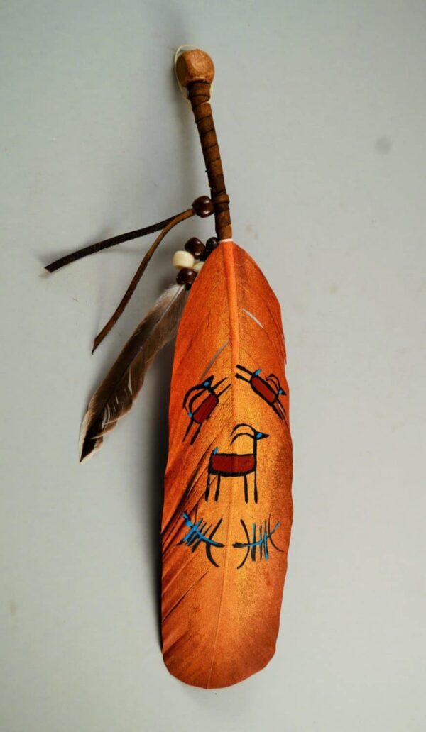 Hand Painted Feather Deer