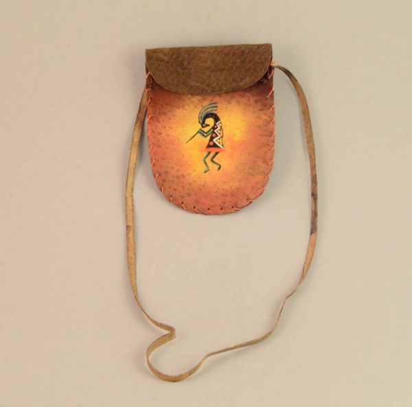 Leather Medicine Bag Kokopelli