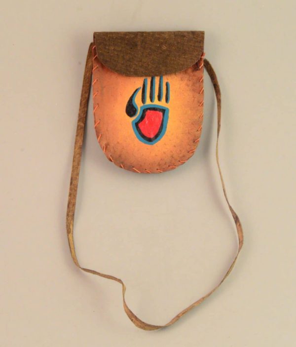 Leather Medicine Bag Bear Paw