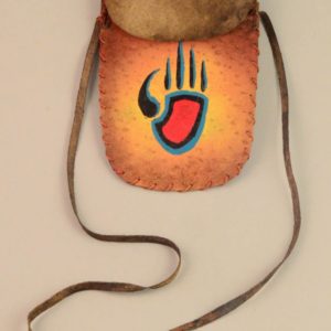 Leather Medicine Bag Bear Paw