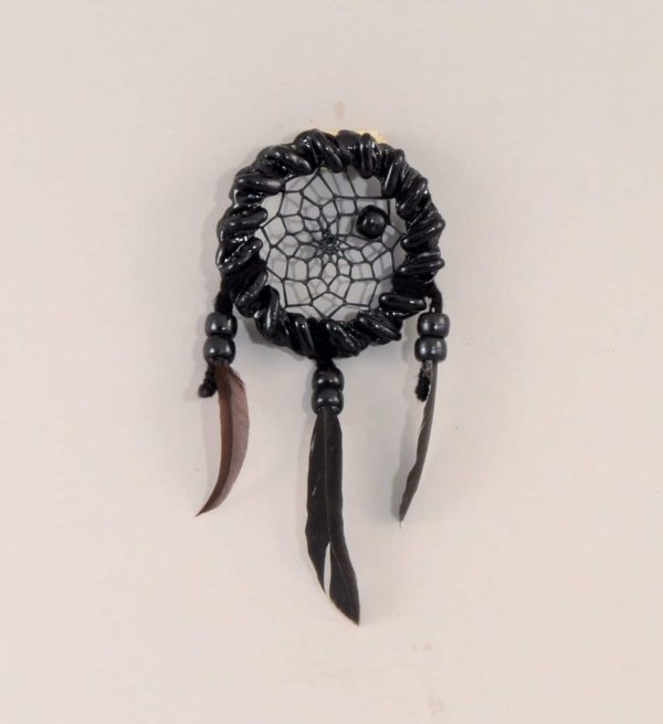 Mini New Beads Dream Catcher Black