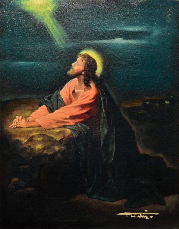 Oil Painting Jesus Praying