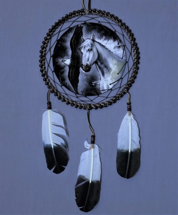 Velvet Dream Catcher Eagle and Horse