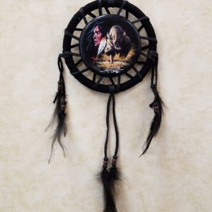 6" Hand Made Mandala Buffalo and Native American