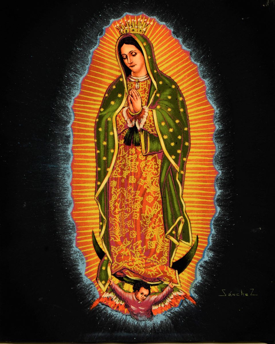 Velvet Painting - Guadalupe - Southwest Arts and Design