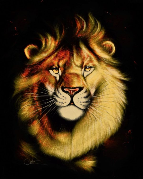 Velvet Painting Lion