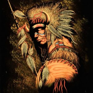 Velvet Painting Native American War Dress