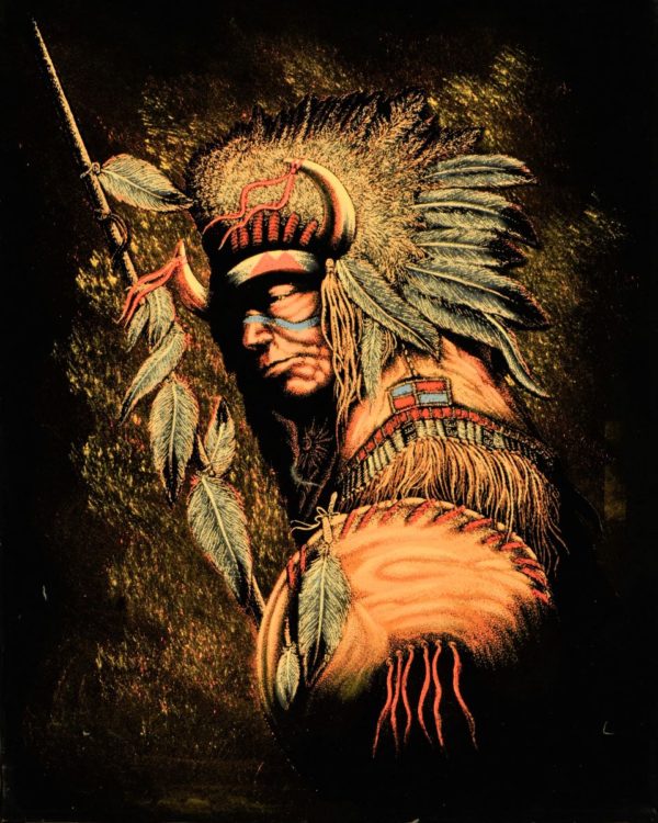 Velvet Painting Native American War Dress