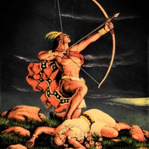 Velvet Painting Native American Archer