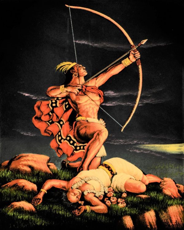 Velvet Painting Native American Archer