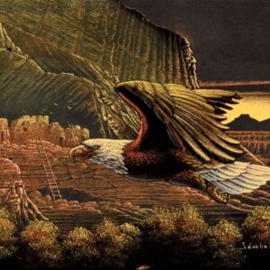Velvet-Painting-Eagle-with-Cliff-Dwellings