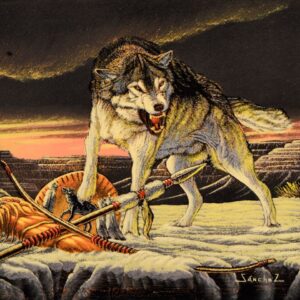 Velvet-Painting-Angry-Wolf