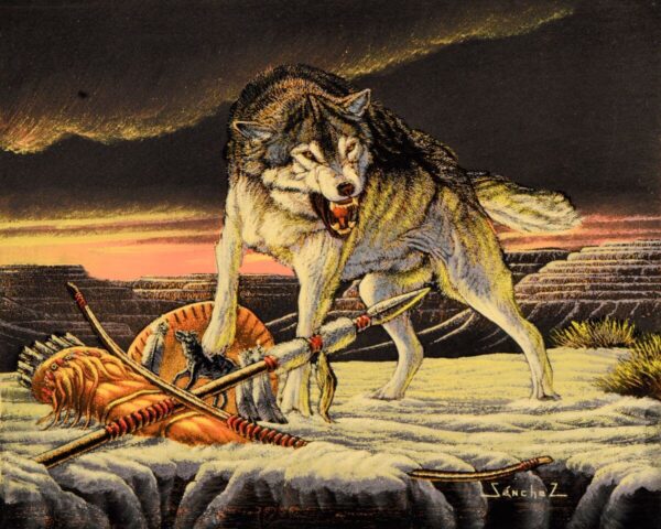 Velvet-Painting-Angry-Wolf