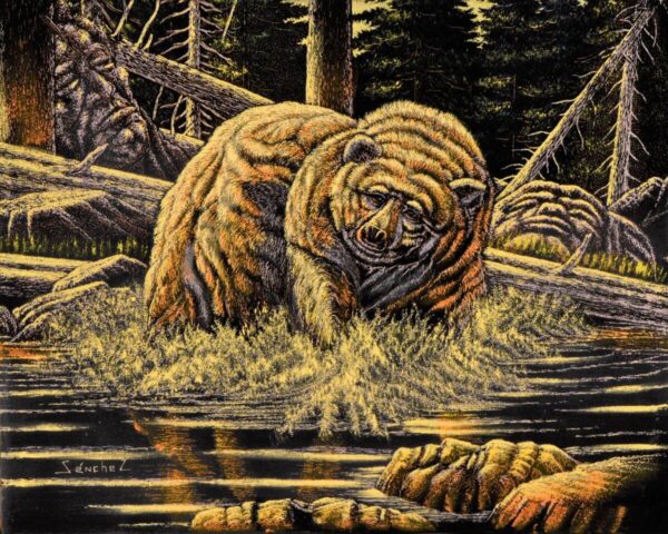 Velvet-Painting-Bear-in-Water