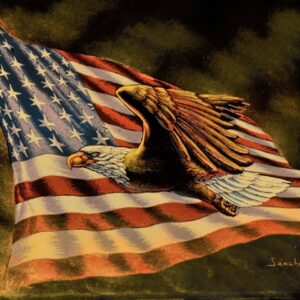 Velvet-Painting-Flying-American-Eagle