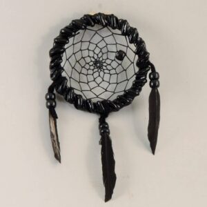 4 inch Medium New Beads Dream Catcher Black