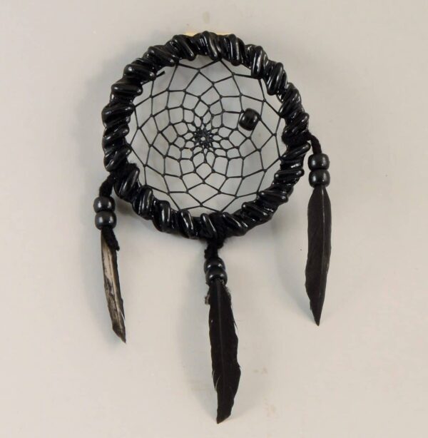 4 inch Medium New Beads Dream Catcher Black