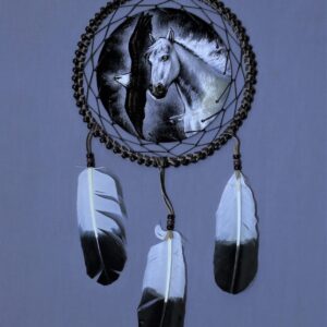 Velvet Dream Catcher Eagle and Horse-full