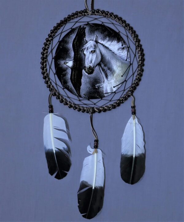 Velvet Dream Catcher Eagle and Horse-full