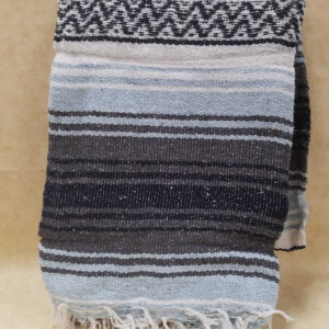 Mexican Falsa Blanket light blue