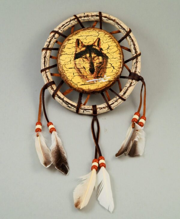 Hand Painted 6 inch Shield - Wolf Face