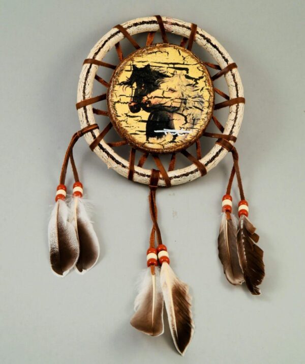 Hand Painted 6 inch Shield - Two Horses