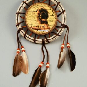 Hand Painted 9 inch Shield - Howling Wolf