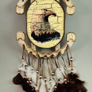Wood Painted Mandala Eagle
