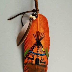 Hand Painted Feather - Tepee