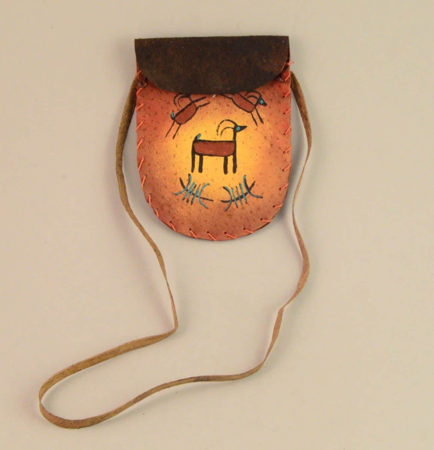 Leather Medicine Bag - Medium - Three Deer