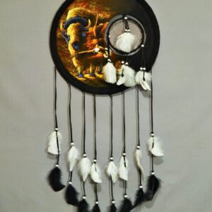 Velvet Dream Catcher Shield - Buffalo and Eagle