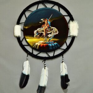 Large Hand Painted Velvet Shield - The End of the Trail