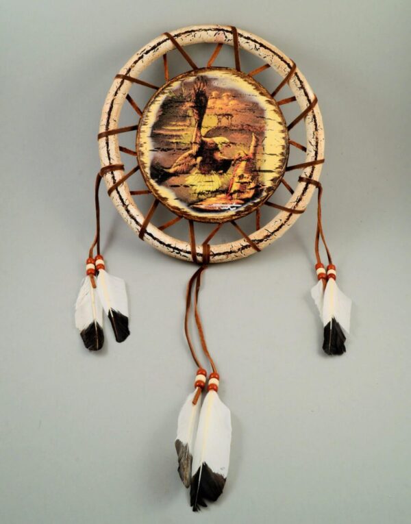Hand Painted 9 inch Shield - Flying Eagle
