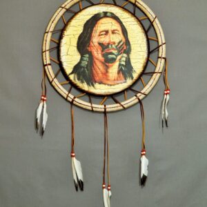 Hand Painted Shield - 18 inch - Painted Face