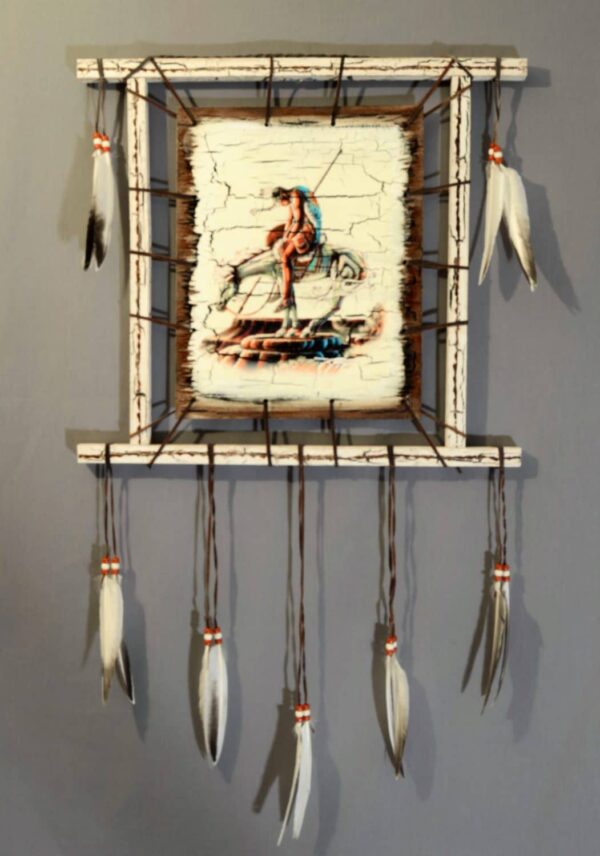 Wood Painted Shield 12 x 14 - End of the Trail