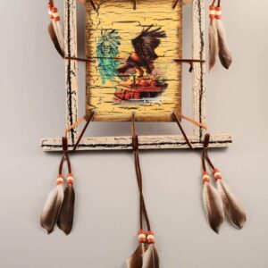 Wood Painted Shield 9 x 11 - Eagle with Arrows