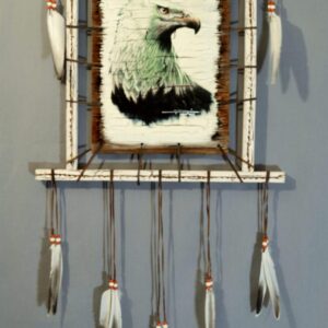 Wood Painted Shield 18 x 20 - Eagle