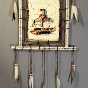 Wood Painted Shield 18 x 20 - End of the Trail