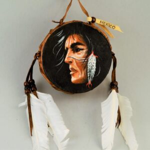 Painted Drum - Native American Face