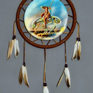 Hand Painted Canvas Shield - End of the Trail